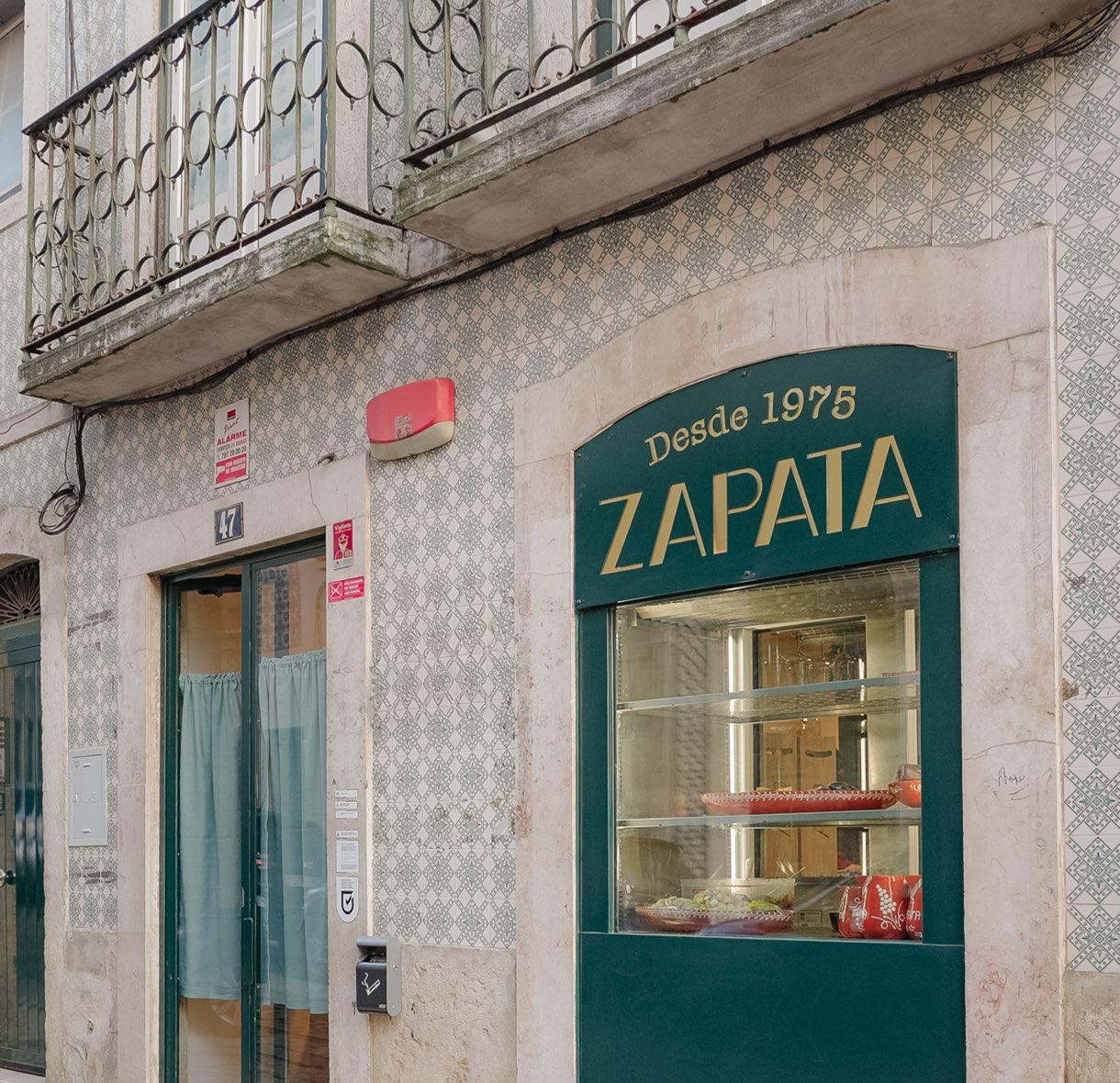 Front of Cervejaria Zapata in Lisbon